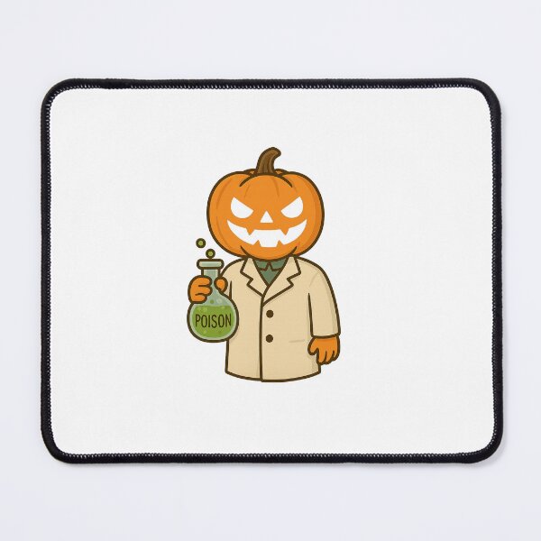 Item preview, Pumpkin Scientist with Poison Jar – Funny Halloween Design designed and sold by ChillTofu.