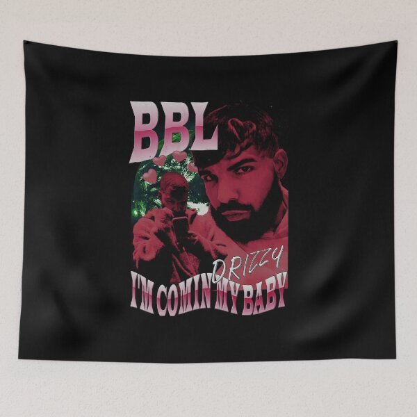 Item preview, Drake Drizzy BBL Meme Parody Red Aesthetic Bold Text designed and sold by jotaro201.