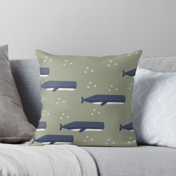 Item preview, Sperm whales on green designed and sold by reneesillus.
