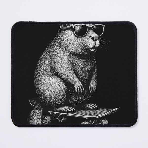 Item preview, Skateboarder Beaver with Sunglasses Animal Skater Wild Retro Graphic designed and sold by MOHAMED FRASER.