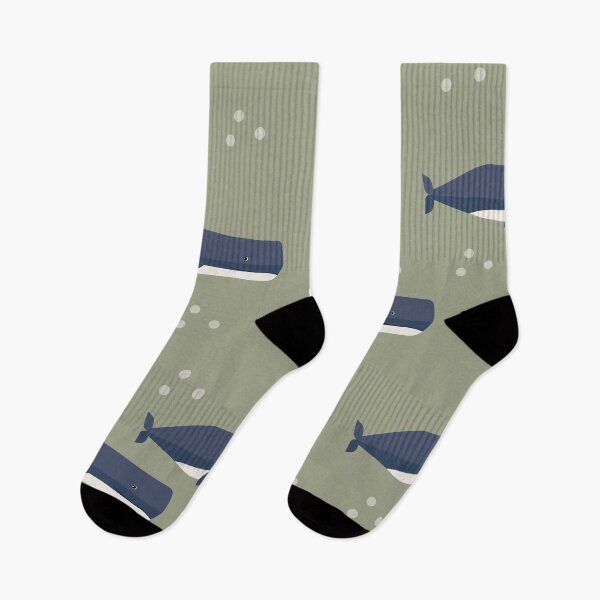 Item preview, Sperm whales on green designed and sold by reneesillus.