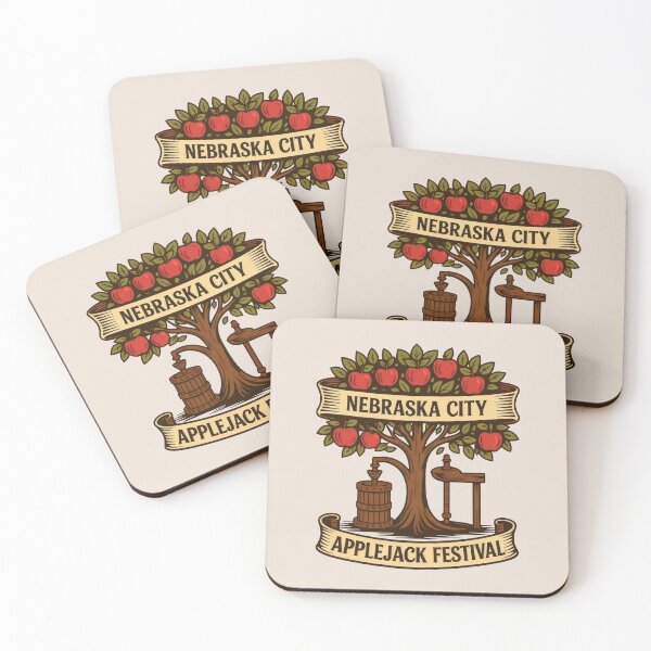 Item preview, Apple Tree and Press – Nebraska City Applejack Festival Emblem designed and sold by SplashTastic.