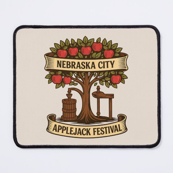 Item preview, Apple Tree and Press – Nebraska City Applejack Festival Emblem designed and sold by SplashTastic.