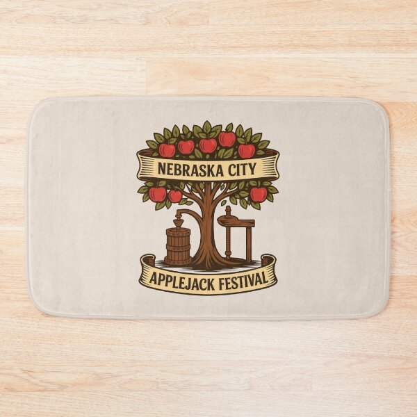 Item preview, Apple Tree and Press – Nebraska City Applejack Festival Emblem designed and sold by SplashTastic.