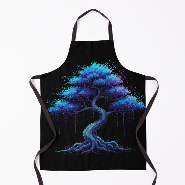 Item preview, Cybernetic Bonsai: Data Serenity - Unique Neon Bio-Digital Tree Art Design designed and sold by trend-forge.