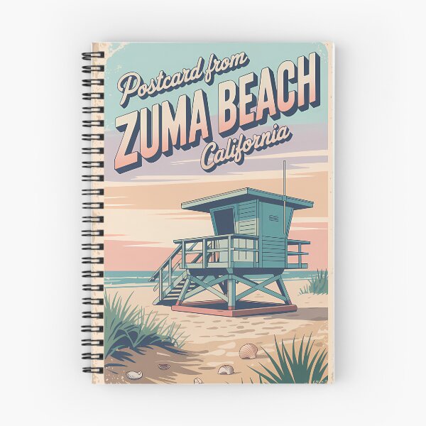 Item preview, Zuma Beach California Vintage Postcard Sticker designed and sold by Horizon Tales.