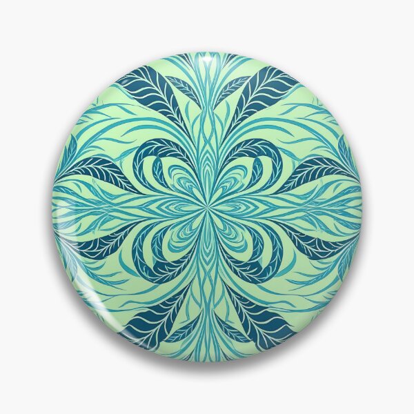 Item preview, Blue, Flowers & Leaves, Abstract Artistic Stylize, Symmetrical Repeated Texture Pattern (image size 8320x12480) designed and sold by Digital-Davinci.