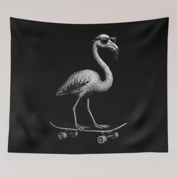 Item preview, Skateboarder Flamingo with Sunglasses Animal Skater for Men Women designed and sold by MOHAMED FRASER.
