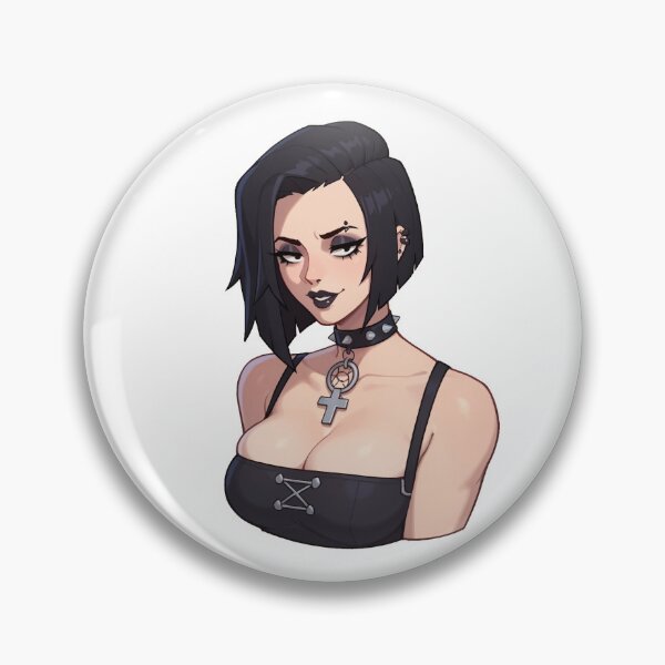 Item preview, Sexy Goth Girl Smiling designed and sold by AnimoBananno.