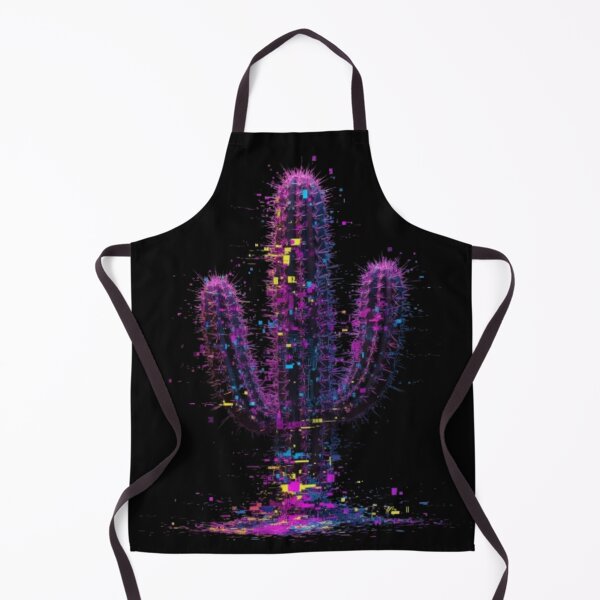 Item preview, Cybernetic Cactus: Desert Glitch - Unique Neon Bio-Digital Plant Art Design designed and sold by trend-forge.