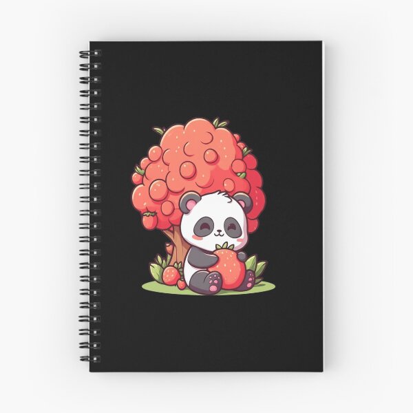 Item preview, Cute Chibi Panda with Strawberry Tree | Kawaii Funny Animal Design designed and sold by ColorSplash123.