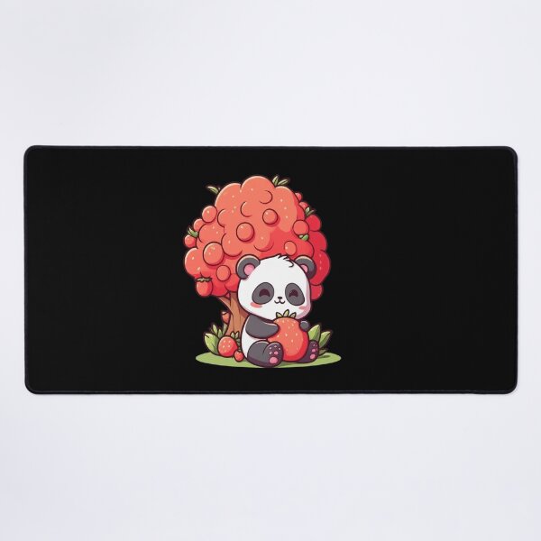 Item preview, Cute Chibi Panda with Strawberry Tree | Kawaii Funny Animal Design designed and sold by ColorSplash123.