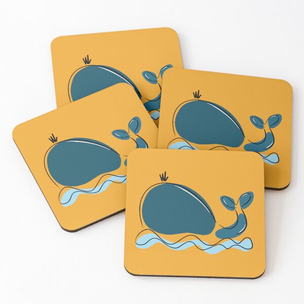Item preview, Happy Minimalist Whale in the Ocean designed and sold by Sklines Art | Mrz Danelli.
