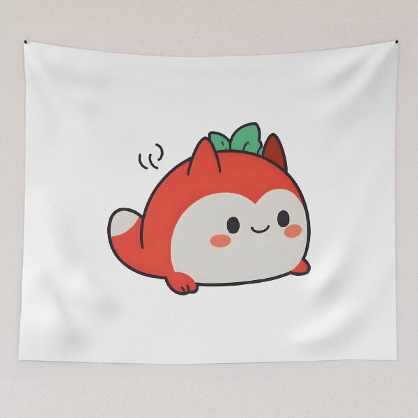 Item preview, Kawaii Red Vegetable Creature - Cute Anime-Style Character with Blushy Cheeks designed and sold by OsasChild.