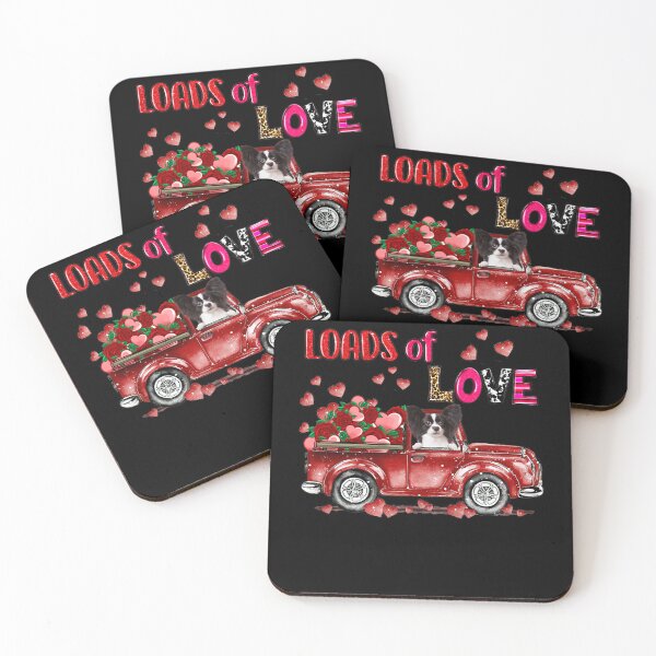 Item preview, Cute Papillon Dog Driving Red Truck Happy Valentine's Day designed and sold by saldcharig.