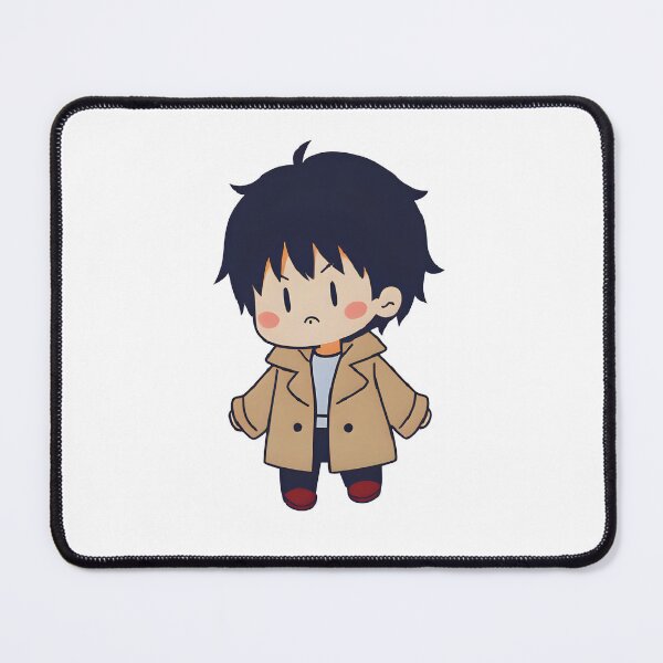 Item preview, Kawaii Angry Boy - Cute Character with Black Hair and Coat designed and sold by OsasChild.