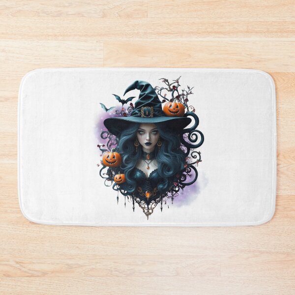 Item preview, Gothic Witch with Pumpkins | Dark Fantasy Halloween Art | Witchcore Wall Décor & Gifts designed and sold by Medeea Publishing.