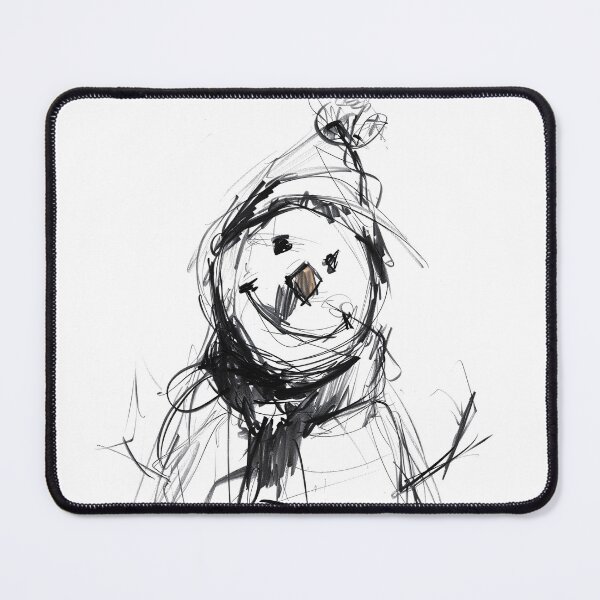 Item preview, Smiling Snowman Sketch designed and sold by SleekLineSketches.