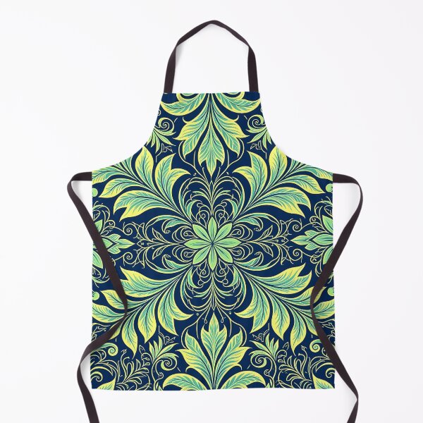 Item preview, Blue, Flowers & Leaves, Abstract Artistic Stylize, Symmetrical Repeated Texture Pattern (image size 8320x12480) designed and sold by Digital-Davinci.