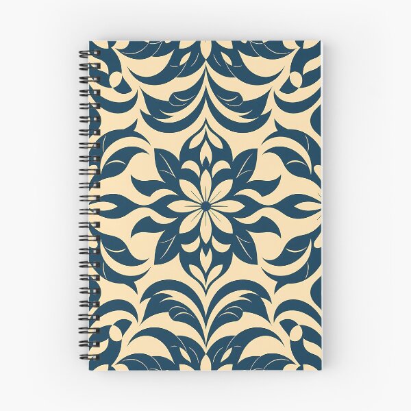 Item preview, Blue, Flowers & Leaves, Abstract Artistic Stylize, Symmetrical Repeated Texture Pattern (image size 8320x12480) designed and sold by Digital-Davinci.