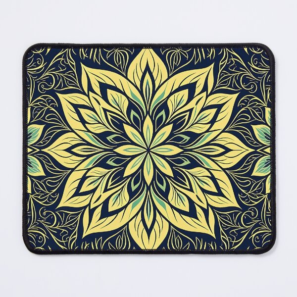 Item preview, Blue, Flowers & Leaves, Abstract Artistic Stylize, Symmetrical Repeated Texture Pattern (image size 8320x12480) designed and sold by Digital-Davinci.