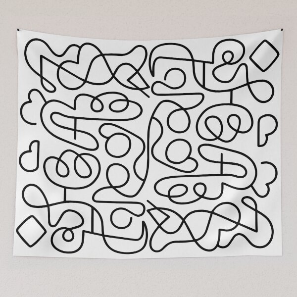 Item preview, Flowing Harmony – Abstract Line Art Pattern designed and sold by DKunic.