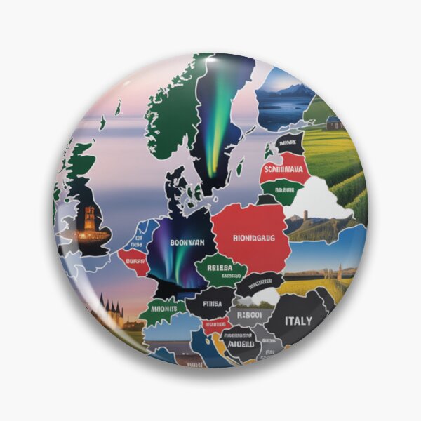 Item preview, Scenic Europe Map – Travel & Landscape Art designed and sold by Right-UR.
