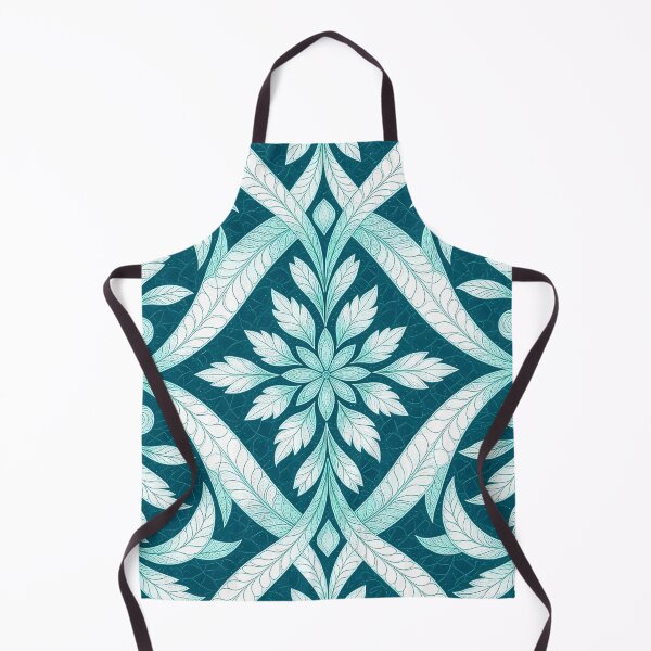 Item preview, Blue, Flowers & Leaves, Abstract Artistic Stylize, Symmetrical Repeated Texture Pattern (image size 8320x12480) designed and sold by Digital-Davinci.