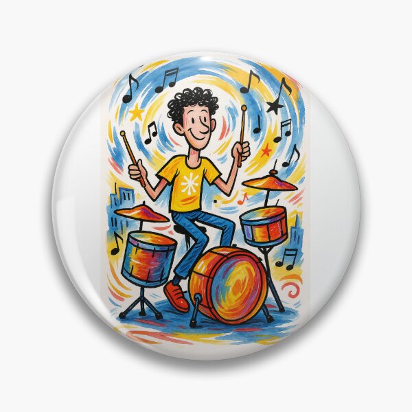 Item preview, Ruskov Playing Drums - Surreal Street Cartoon | Playing Drums designed and sold by KARTICK DUTTA.