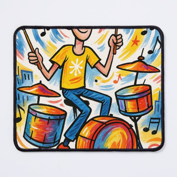 Item preview, Ruskov Playing Drums - Surreal Street Cartoon | Playing Drums designed and sold by KARTICK DUTTA.