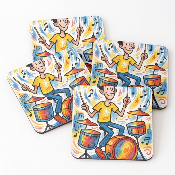 Item preview, Ruskov Playing Drums - Surreal Street Cartoon | Playing Drums designed and sold by KARTICK DUTTA.