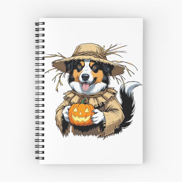 Item preview, Collie scarecrow with Halloween pumpkin designed and sold by StormArte.