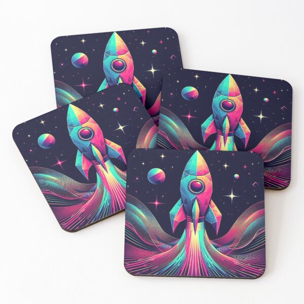 Item preview, Colorful geometric rocket  designed and sold by Dogandesighn.