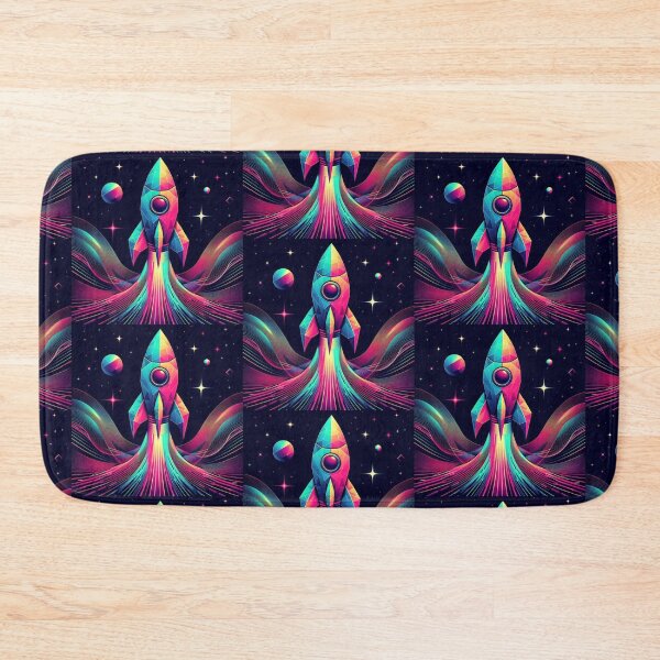 Item preview, Colorful geometric rocket  designed and sold by Dogandesighn.