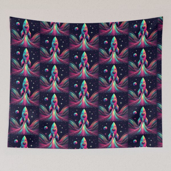 Item preview, Colorful geometric rocket  designed and sold by Dogandesighn.