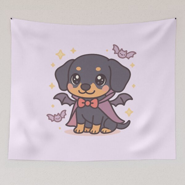 Item preview, Count Barkula – Kawaii Vampire Dachshund Halloween Design designed and sold by Doxie Life.