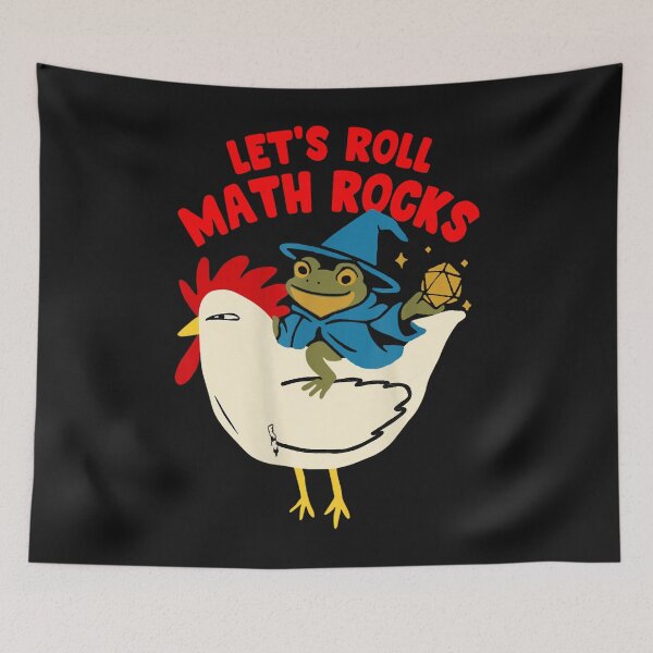 Item preview, Wild Retro Graphic Funny Frog With Chicken Let's Roll Math Rocks for Men Women designed and sold by MOHAMED FRASER.