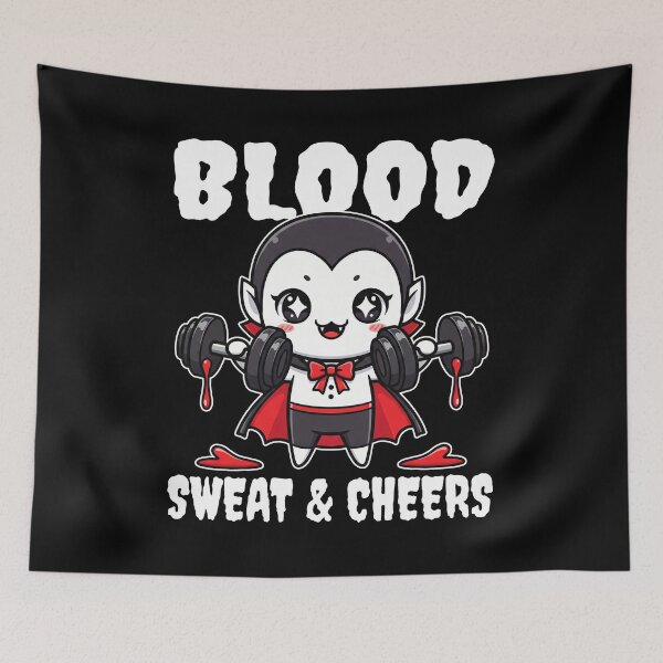 Item preview, BLOOD, SWEAT AND CHEERS - VAMPIRE HALLOWEEN designed and sold by KEF Custom.