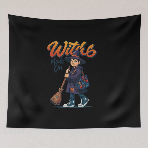 Item preview, Witch Mode On Boy – Cool Halloween Witch T-Shirt designed and sold by Trendora Studio.