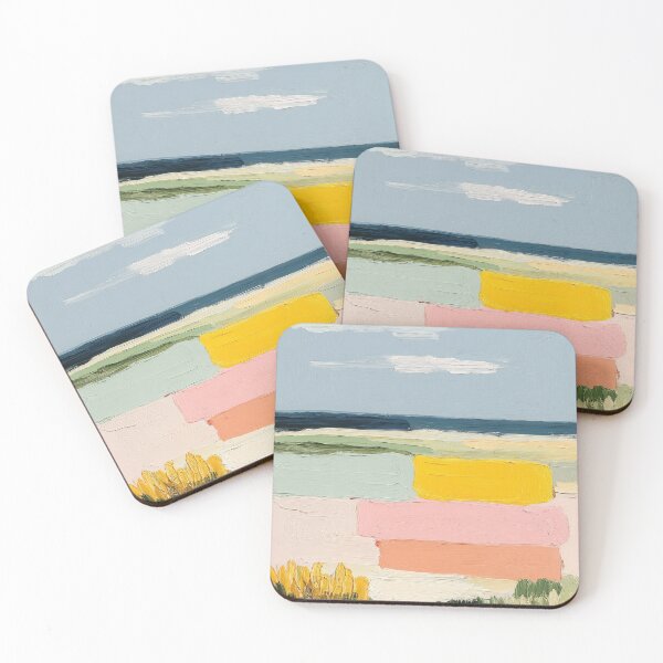 Item preview, Minimalist coastal landscape pastel colors designed and sold by ArtHouseNiklas.