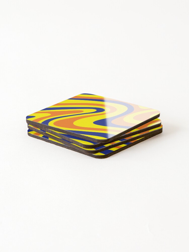 Thumbnail 4 of 5, Coasters (Set of 4), Sunset Swirl Pattern designed and sold by AbstractBEE.