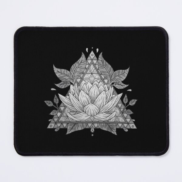 Item preview, Grey Lotus Flower Geometric designed and sold by jkxqkzxo41.