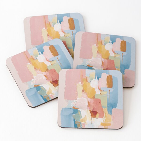 Item preview, Abstract oil painting pastel colors & texture designed and sold by ArtHouseNiklas.