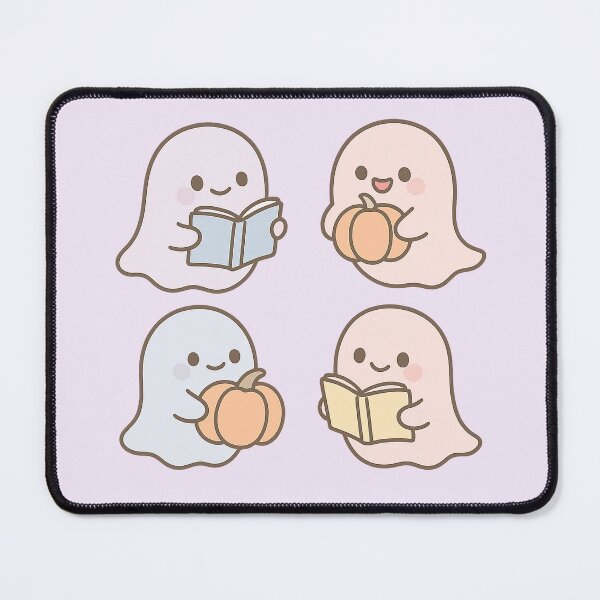 Item preview, Pastel Kawaii Ghosts – Books & Pumpkins designed and sold by Bratak.