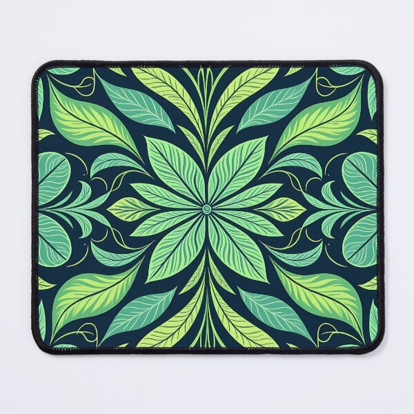 Item preview, Blue, Flowers & Leaves, Abstract Artistic Stylize, Symmetrical Repeated Texture Pattern (image size 8320x12480) designed and sold by Digital-Davinci.