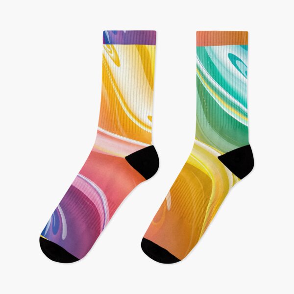 Item preview, Bright Glossy Abstract Rainbow Liquid Waves with Smooth Gradient Flow and Colorful Curved Glassy Modern Design designed and sold by Mimoshi ⭐⭐⭐⭐⭐.