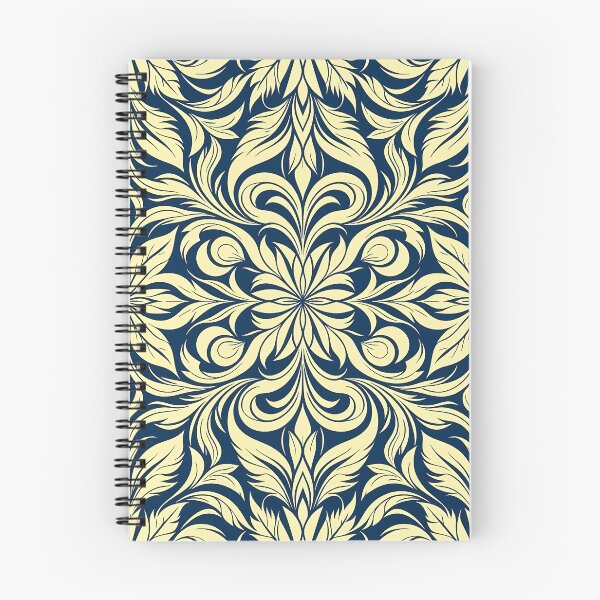 Item preview, Blue, Flowers & Leaves, Abstract Artistic Stylize, Symmetrical Repeated Texture Pattern (image size 8320x12480) designed and sold by Digital-Davinci.