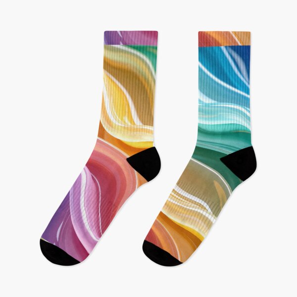 Item preview, Glossy Colorful Abstract Liquid Waves with Smooth Gradient Flow and Bright Vibrant Rainbow Curved Glassy Pattern designed and sold by Mimoshi ⭐⭐⭐⭐⭐.