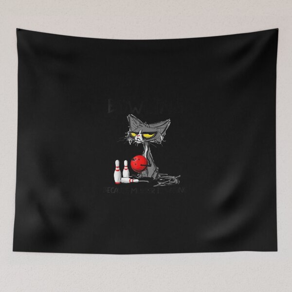 Artikelvorschau, Bowling Because Murder Is Wrongs Cat Lover Funny T-Shirt entworfen und verkauft von traceyk3cch.