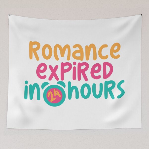 Item preview, Romance expired in 24 hours lettering designed and sold by SweetberryHouse.
